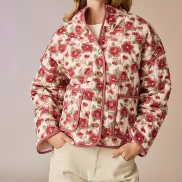 The Wild Clover Jackets & Blazers - ❌SOLD OUT❌ IN BLOOM FLORAL PUFFER JACKET